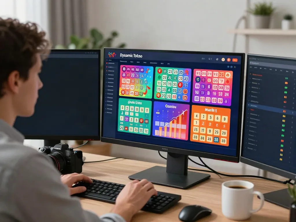 User engaging with AHHA4D, showcasing vibrant betting options and winning numbers in an exciting online gaming atmosphere.