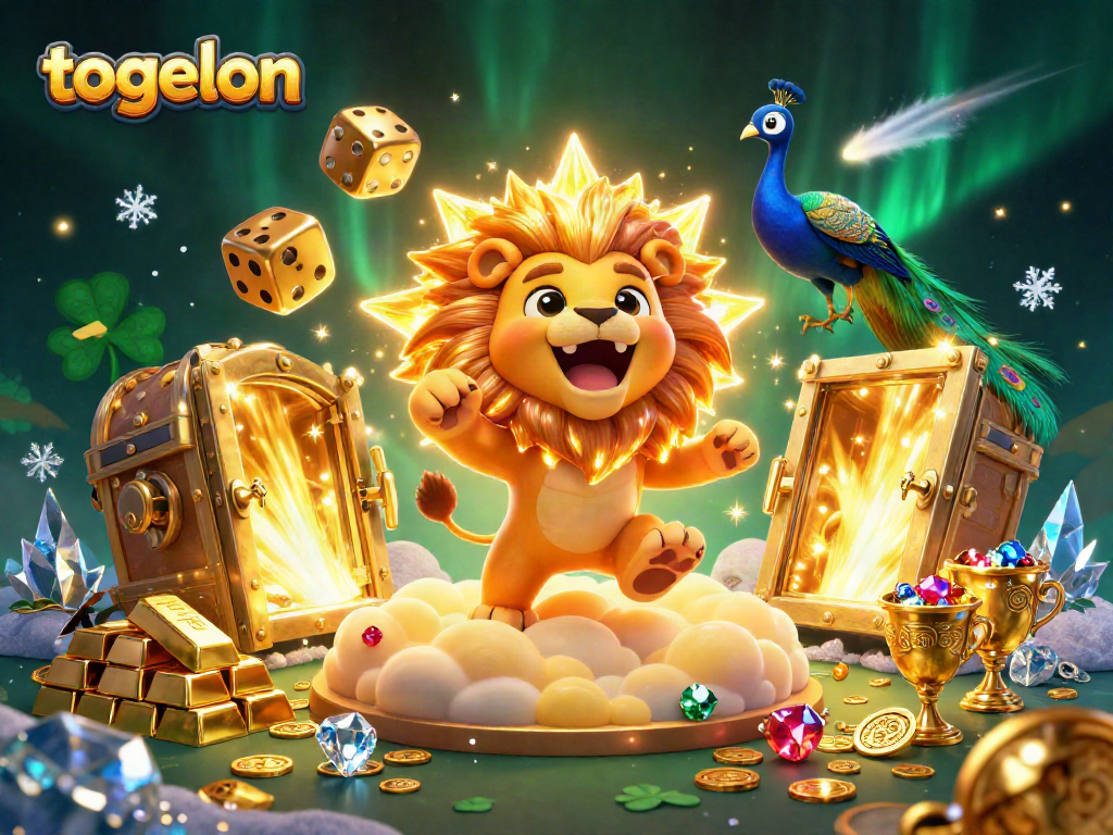 Experience togelon excitement with vibrant 3D casino elements in a captivating gaming scene.