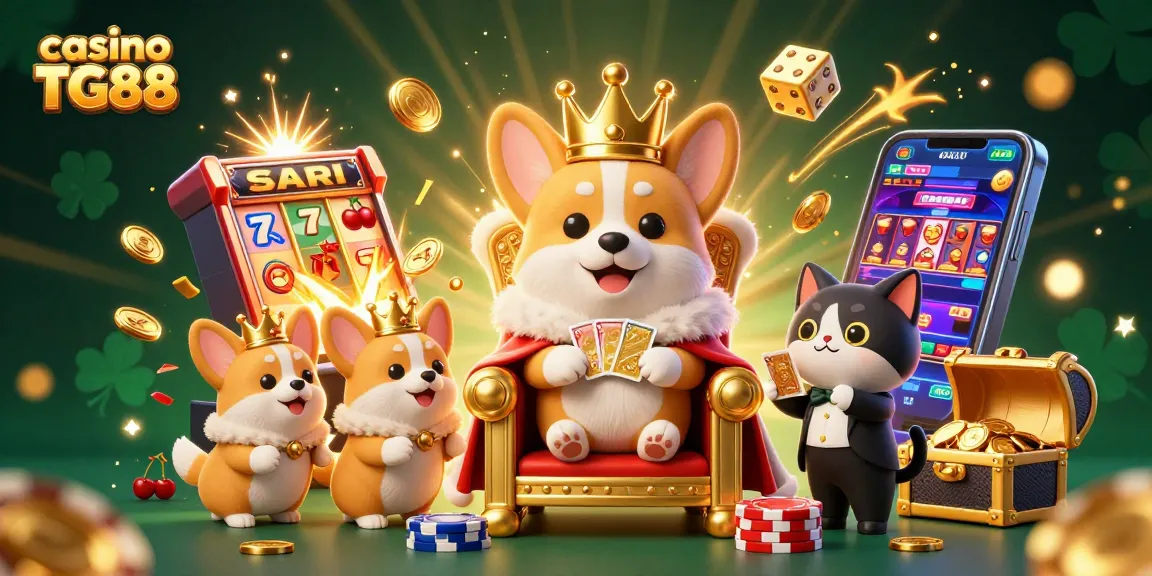 Experience thrilling gameplay at casino TG88 with vivid 3D illustrations of fun characters and exciting game elements.