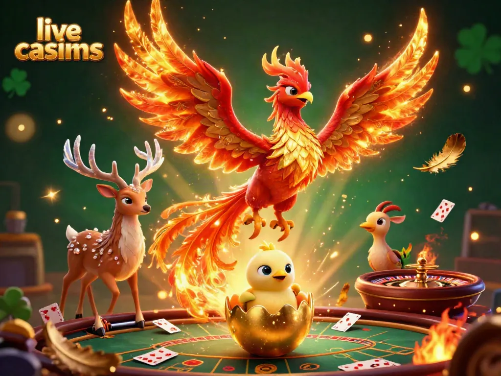 Engage in live casinos with dynamic gaming elements featuring a phoenix and mystical stag