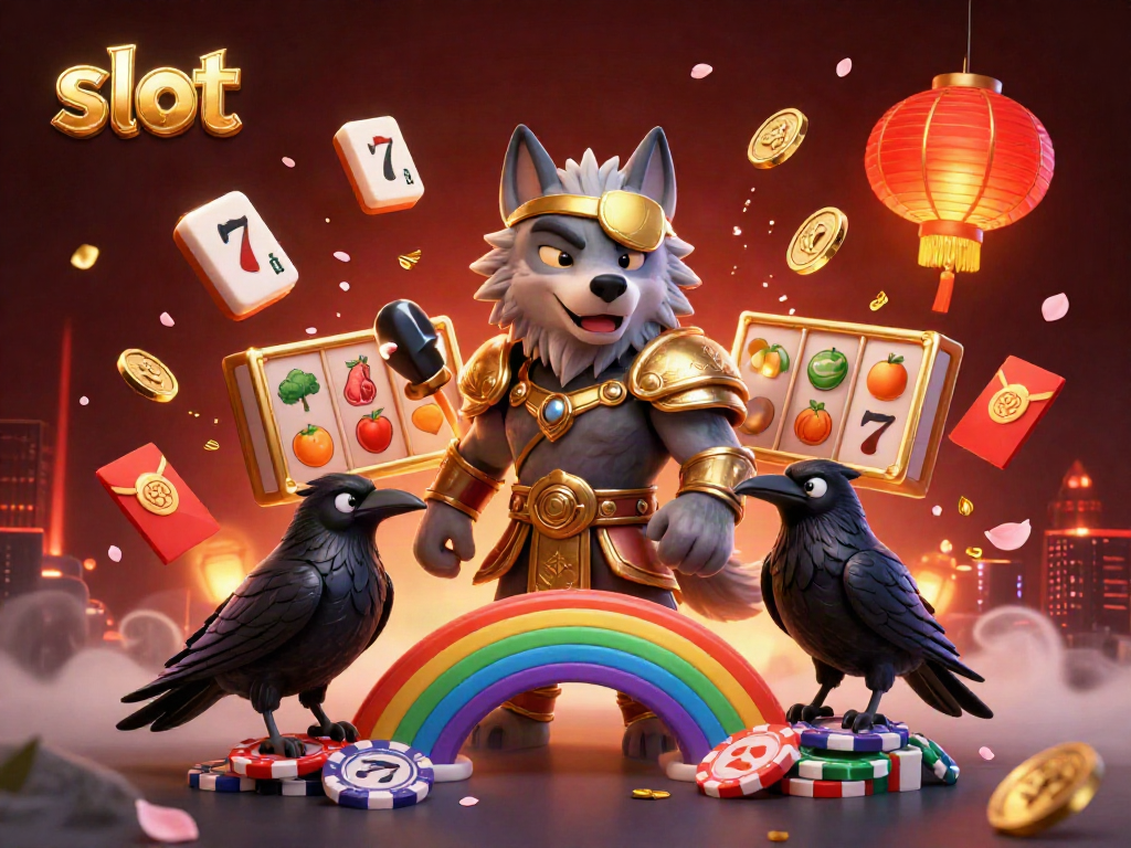 Engage with the exciting slot atmosphere featuring Odin and ravens with vibrant casino elements.